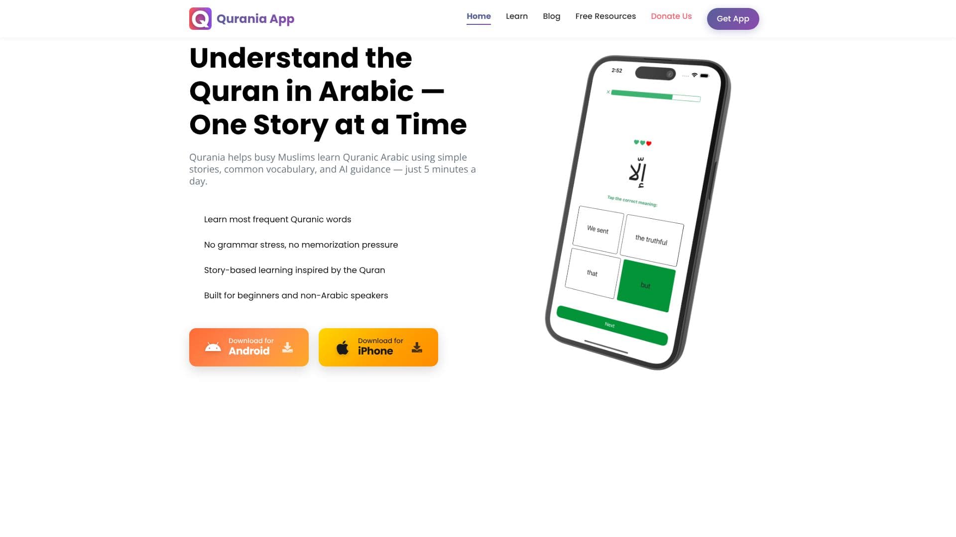 Qurania – Learn Quranic Arabic screenshot