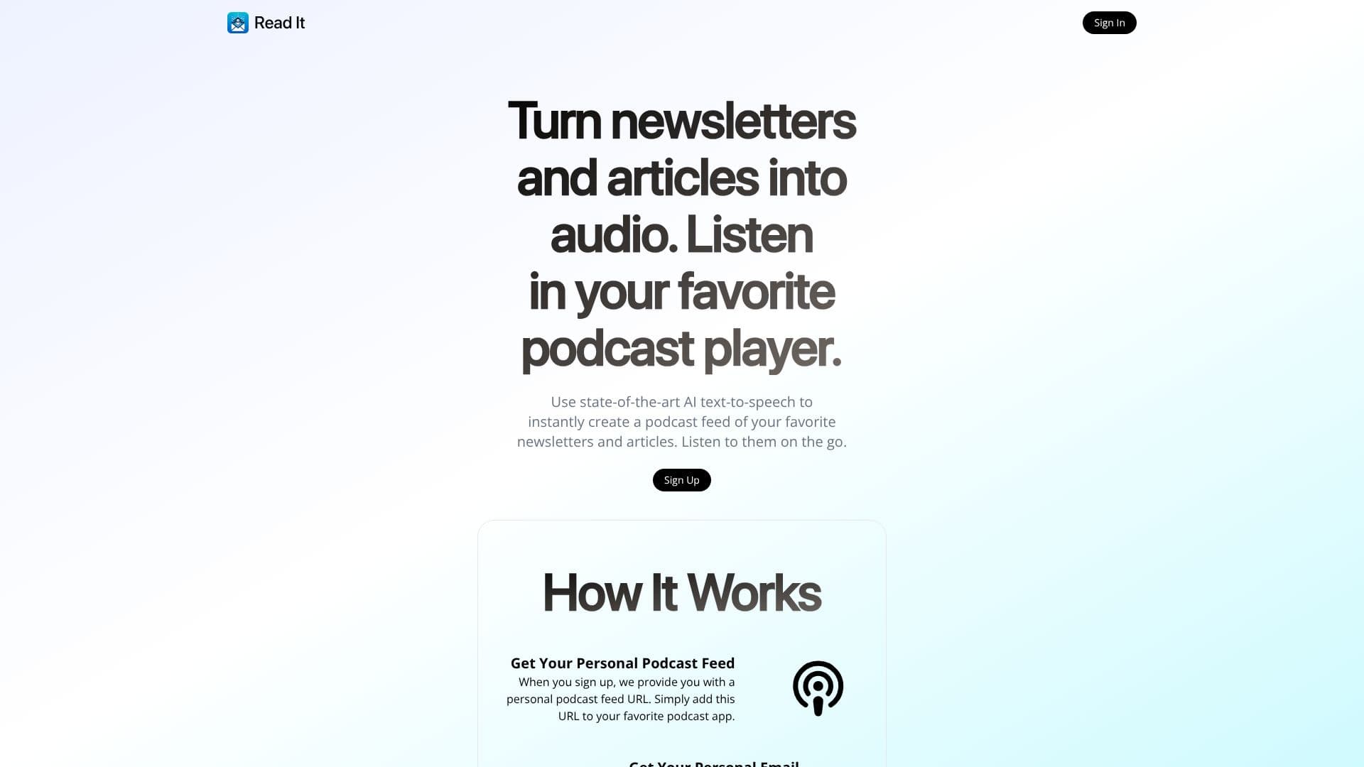 Screenshot von Read It