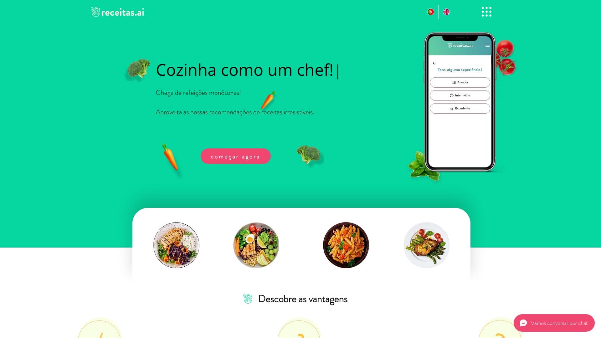 Tangkapan layar Receitas.ai