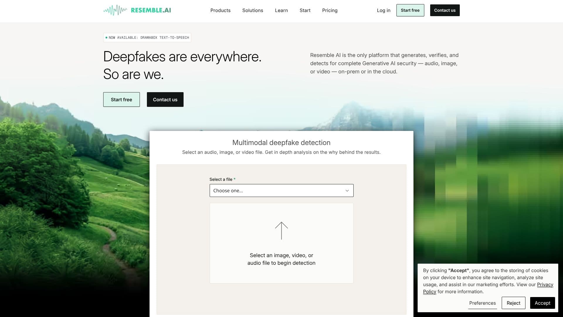 Resemble AI screenshot