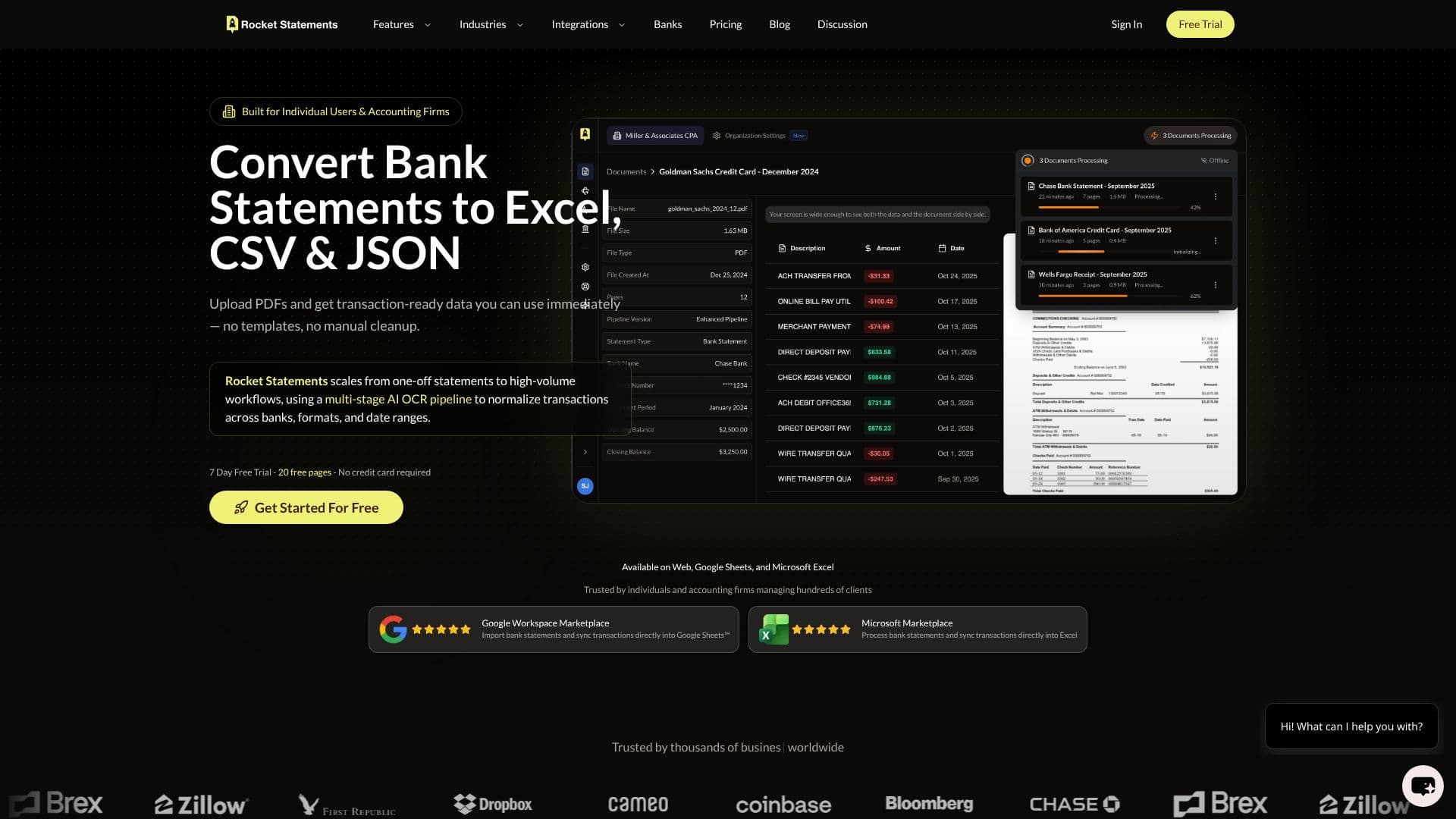 Rocket Statements screenshot