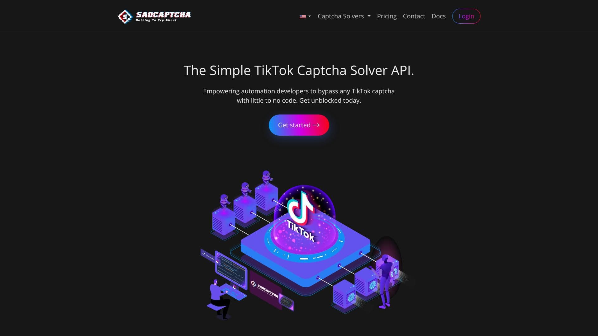 Tangkapan layar SadCaptcha - API Pemecah Captcha TikTok