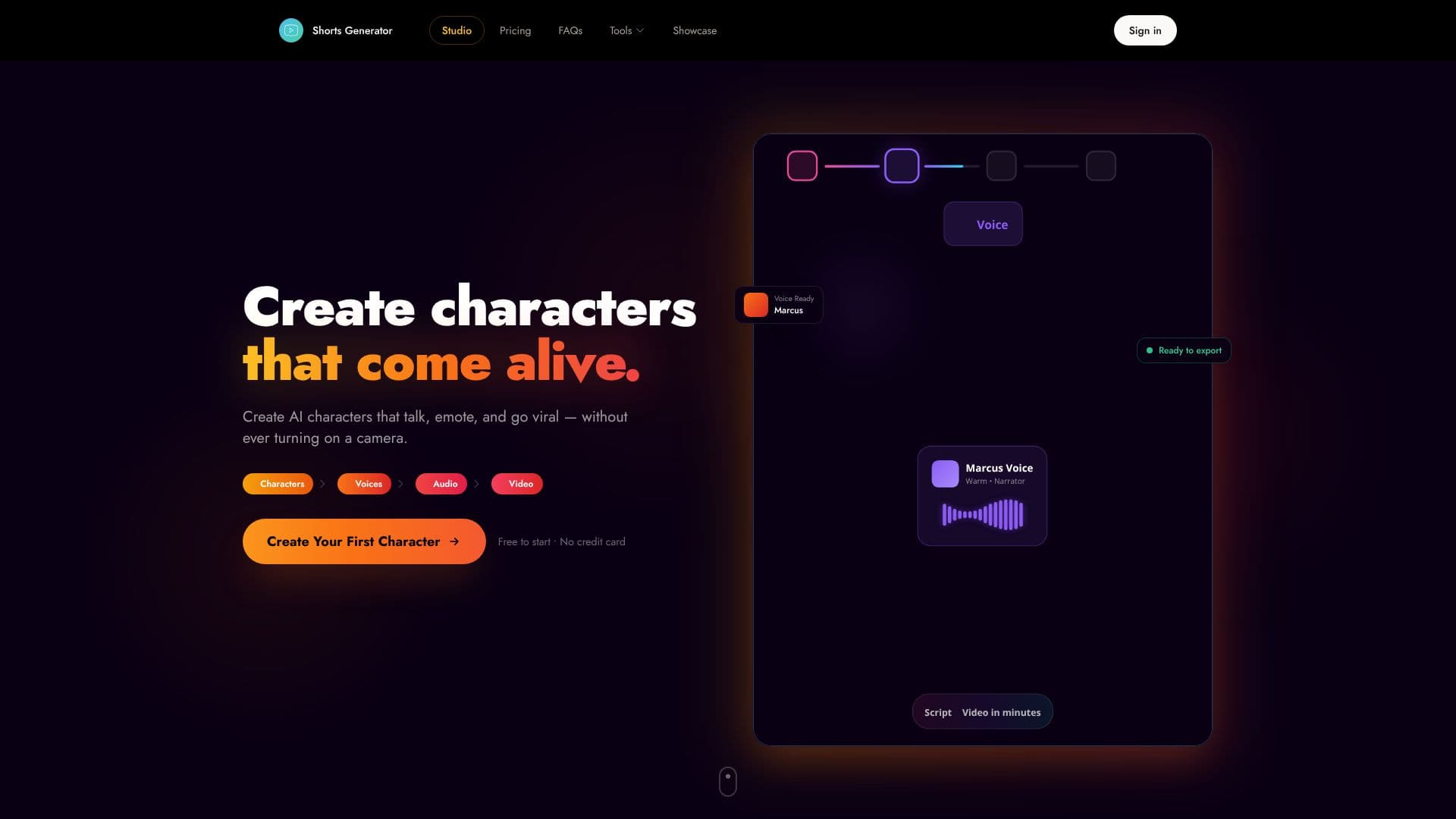 Shorts Generator のスクリーンショット