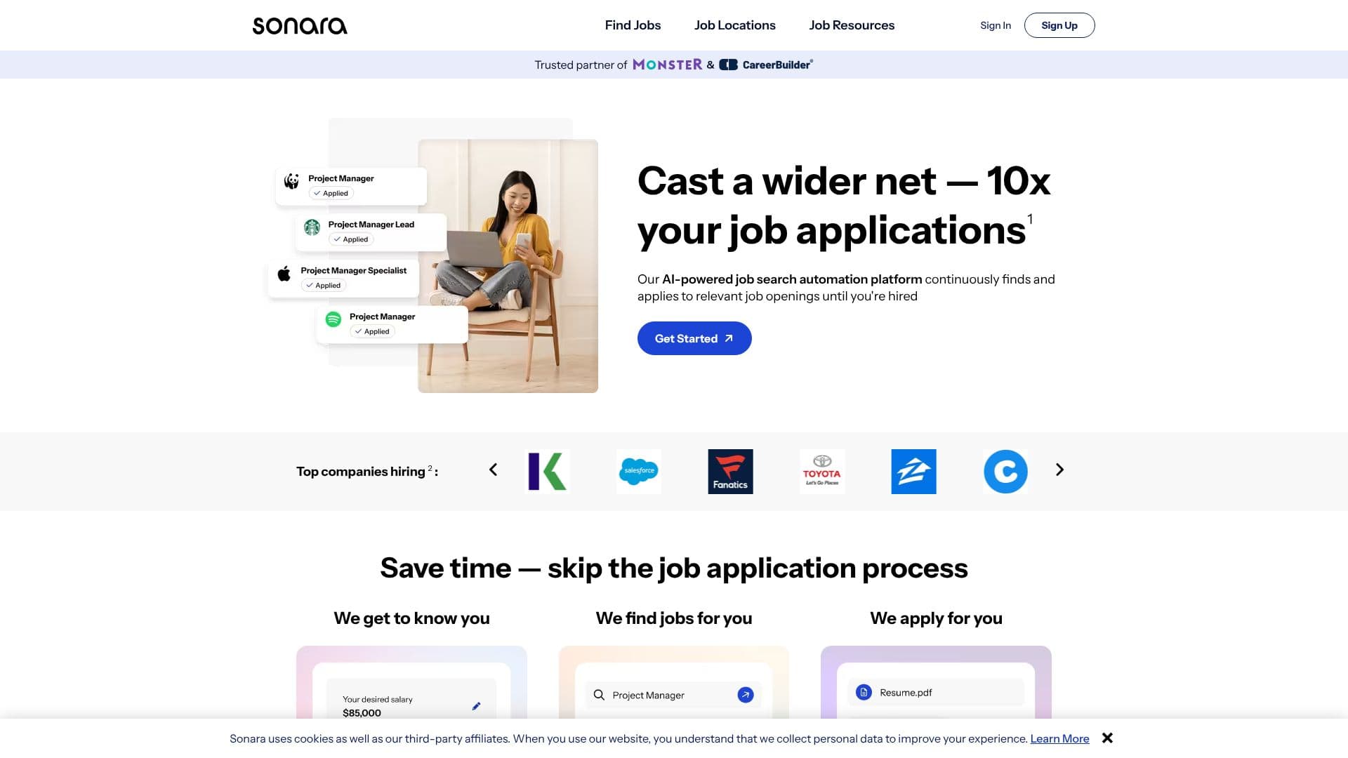 Sonara AI Job Search のスクリーンショット
