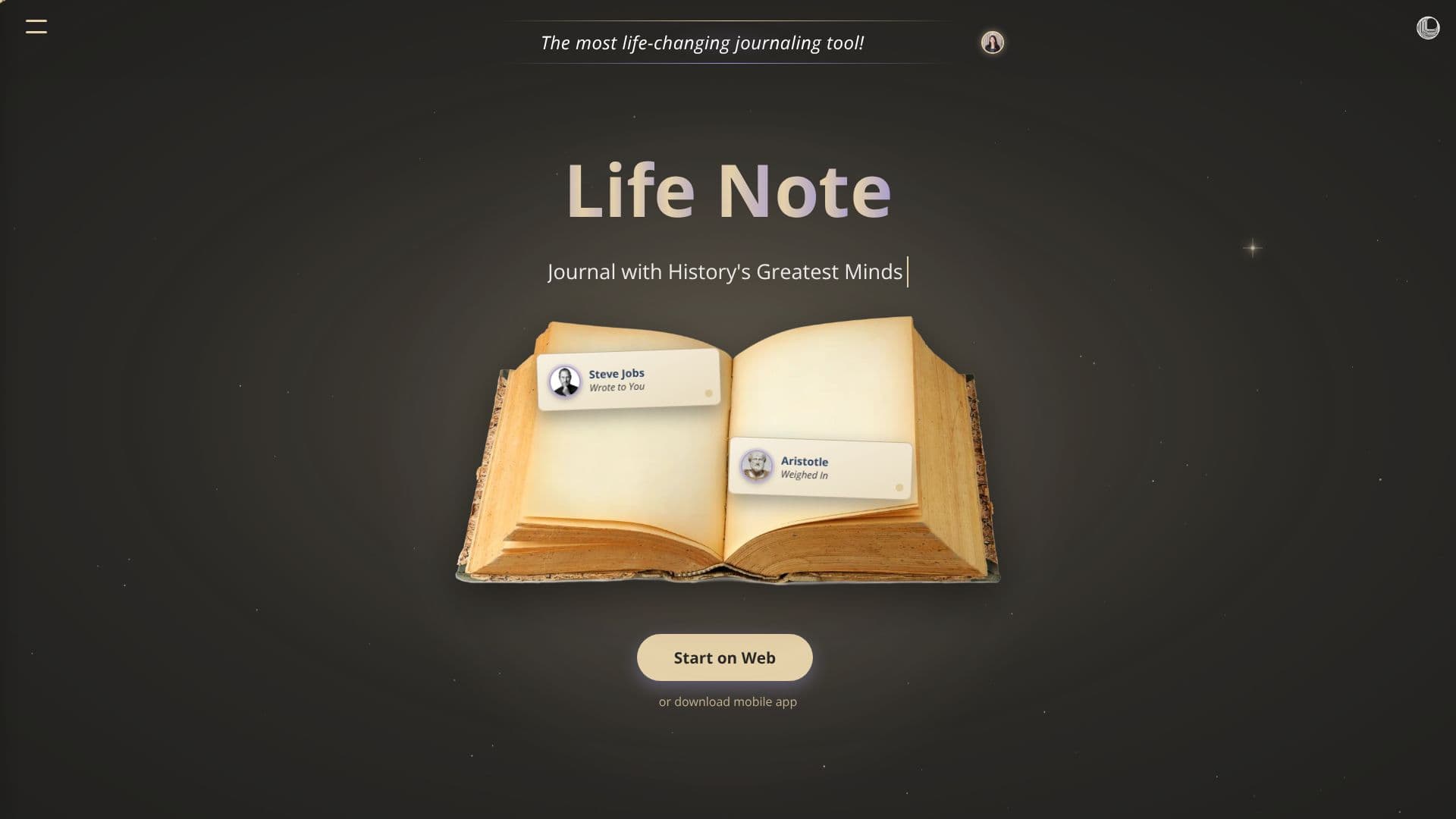 Screenshot von Life Note - KI-Journaling
