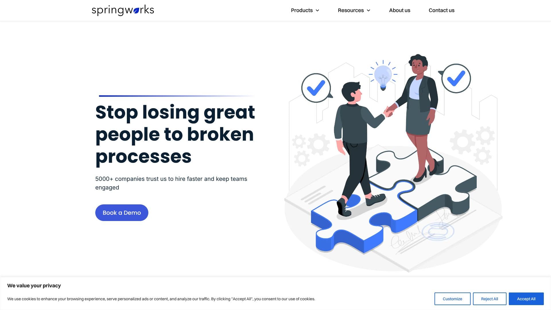 Tangkapan layar Perangkat Lunak HR Springworks