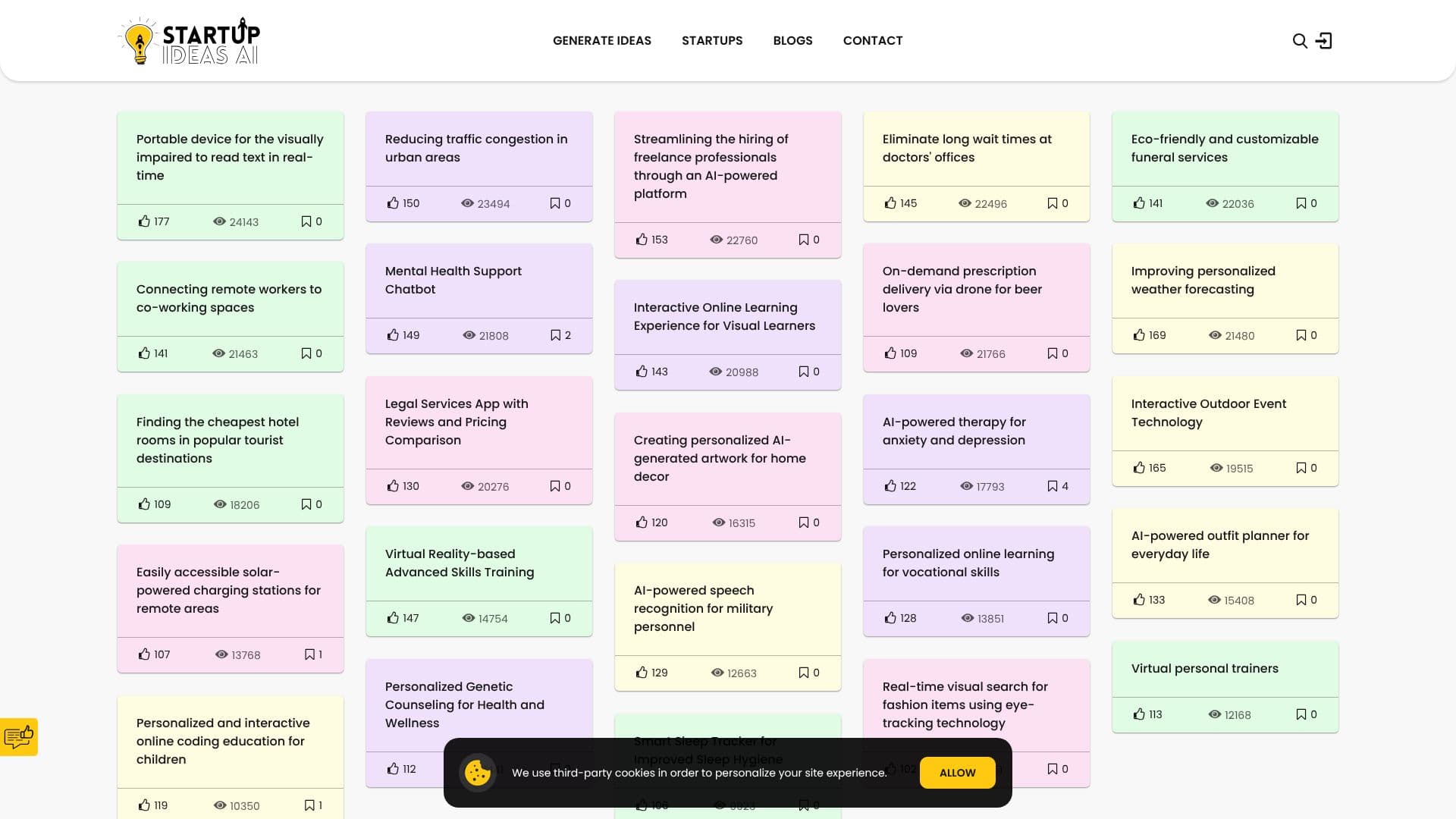 Startup Ideas AI screenshot