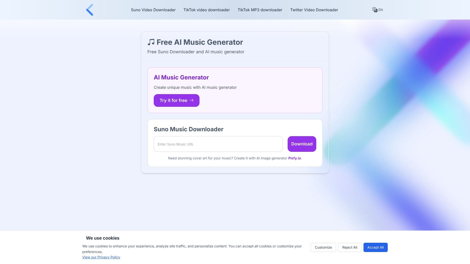 Скриншот Suno Downloader
