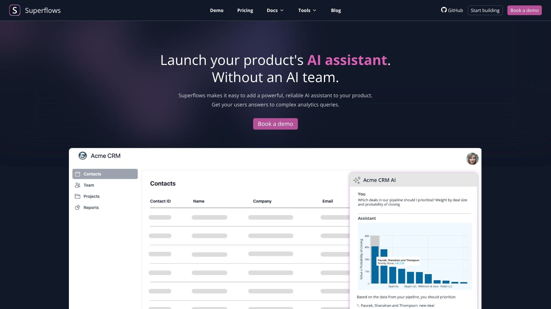 Superflows AI Assistant 스크린샷