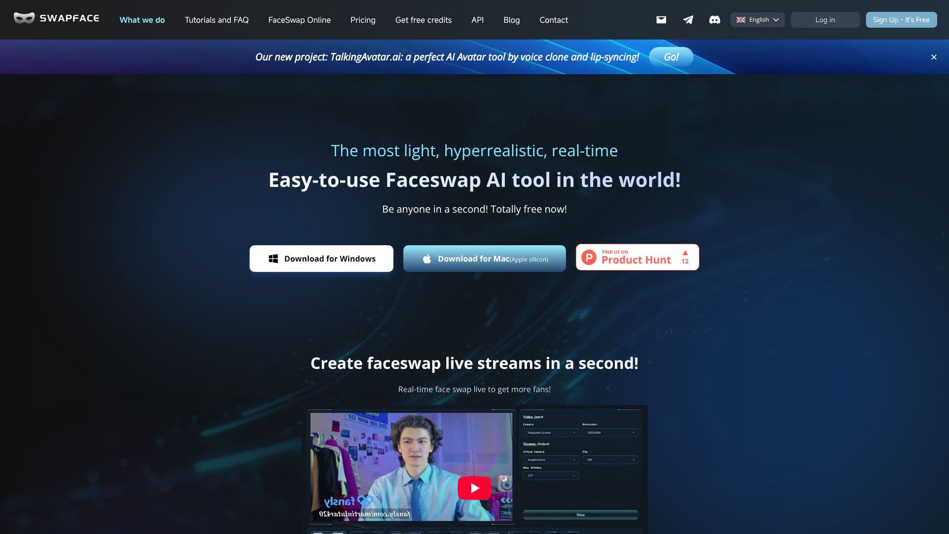 Swapface screenshot
