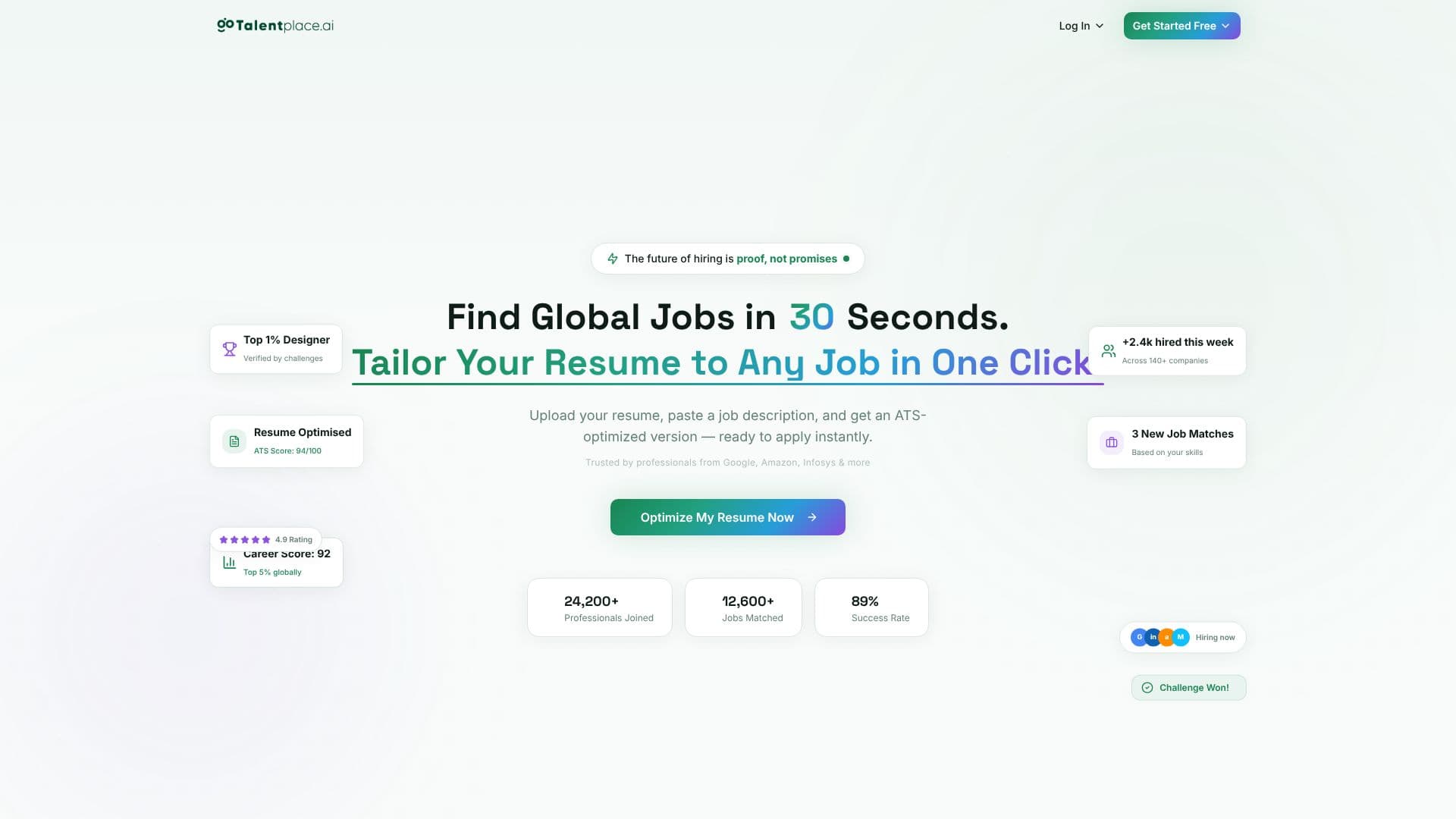 Screenshot von Talentplace.ai