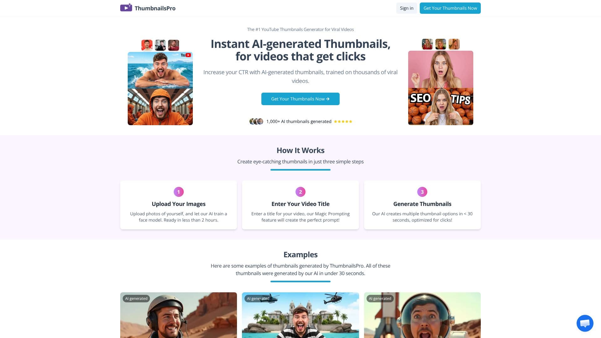 ThumbnailPro YouTube 썸네일 생성기 스크린샷