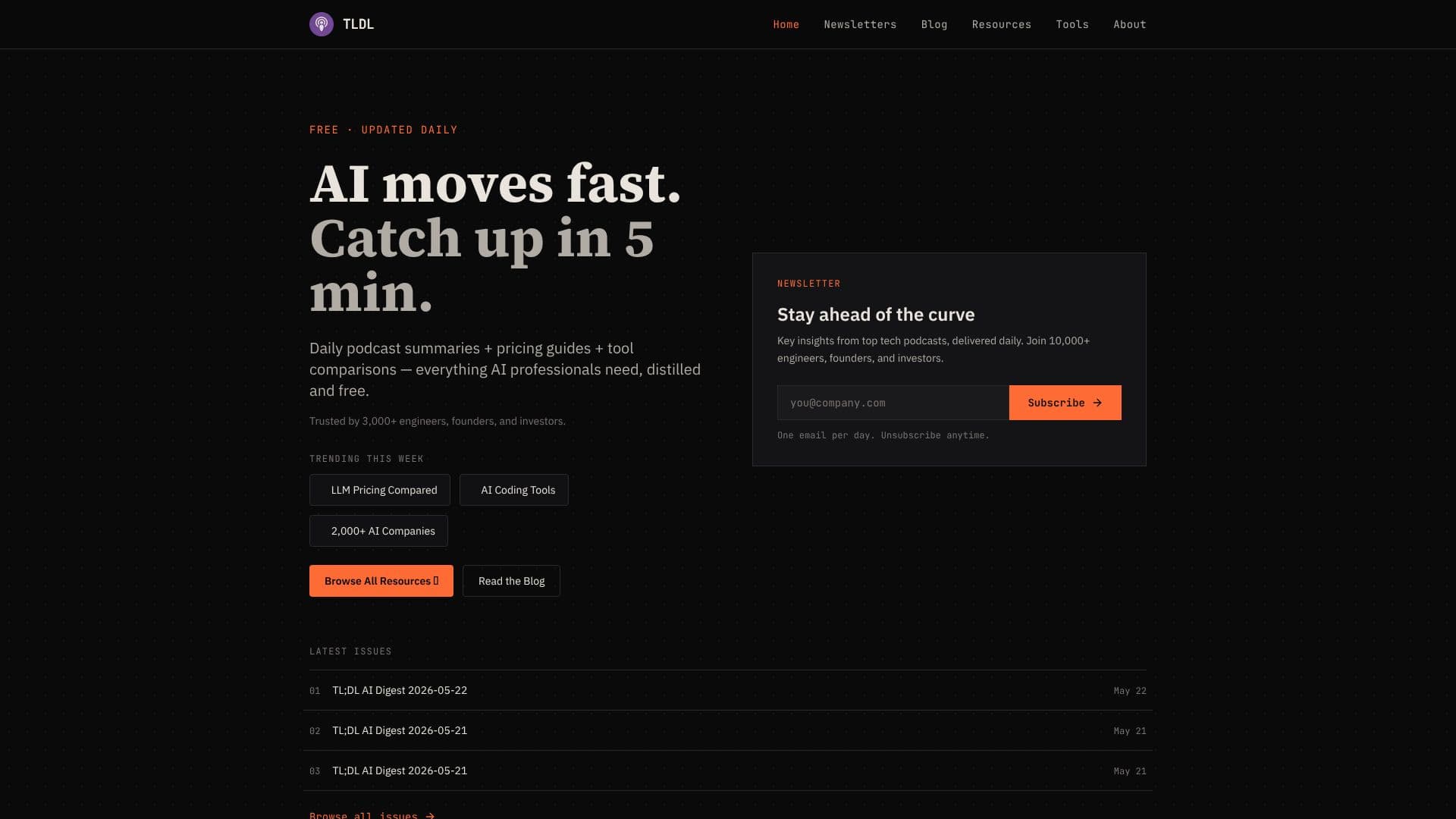Captura de pantalla de TLDL AI Learn Fast