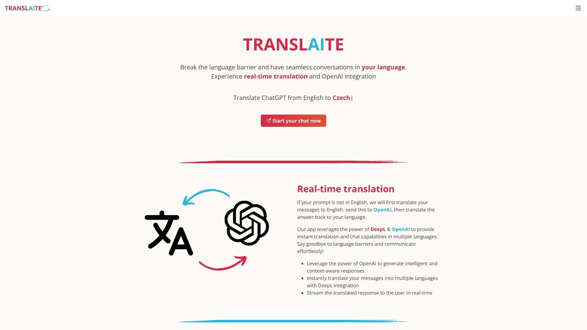 Скриншот Translaite