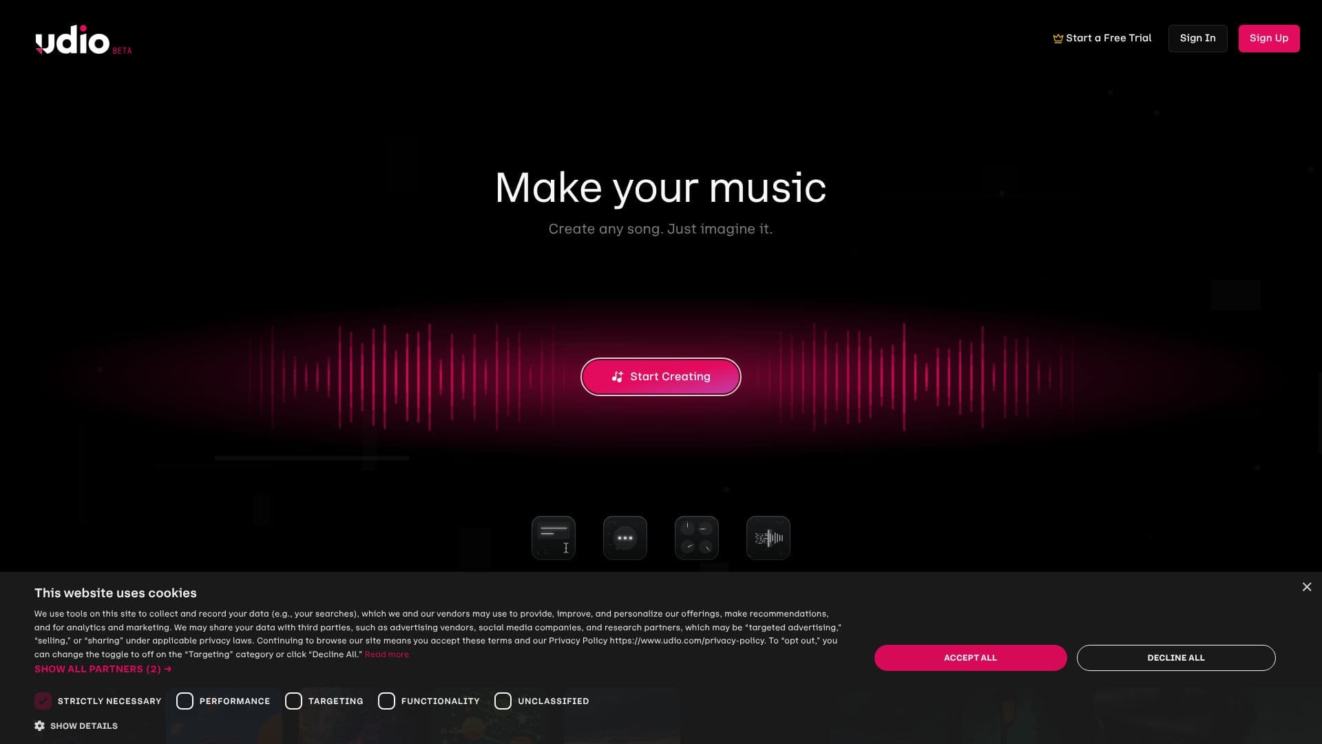 Udio AI Music Generator screenshot