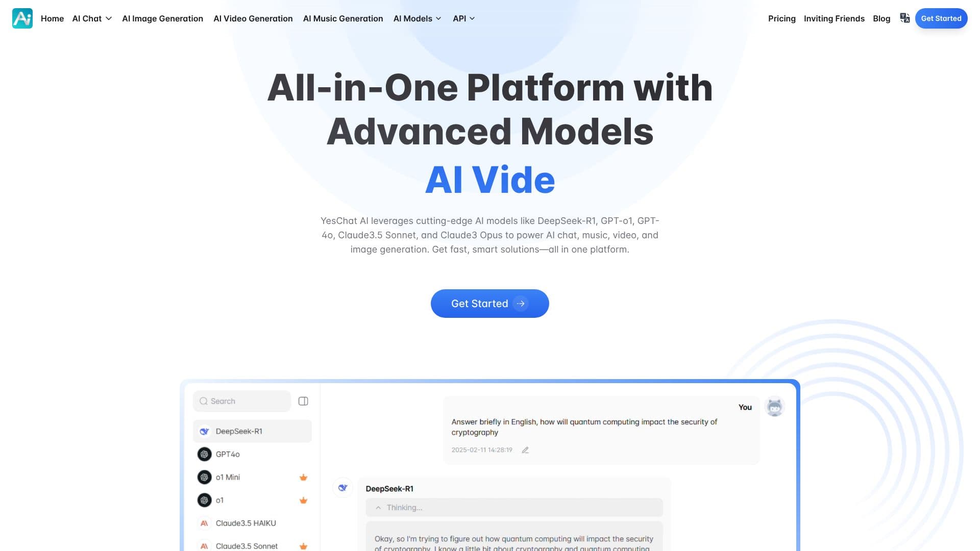 YesChat.ai screenshot