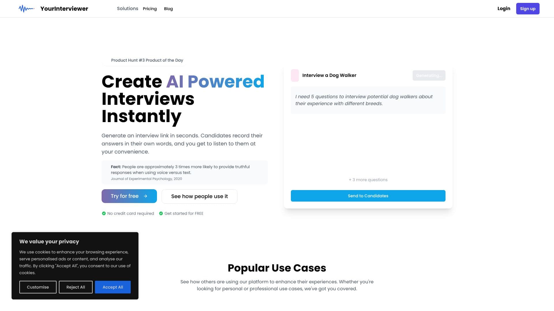 YourInterviewer screenshot