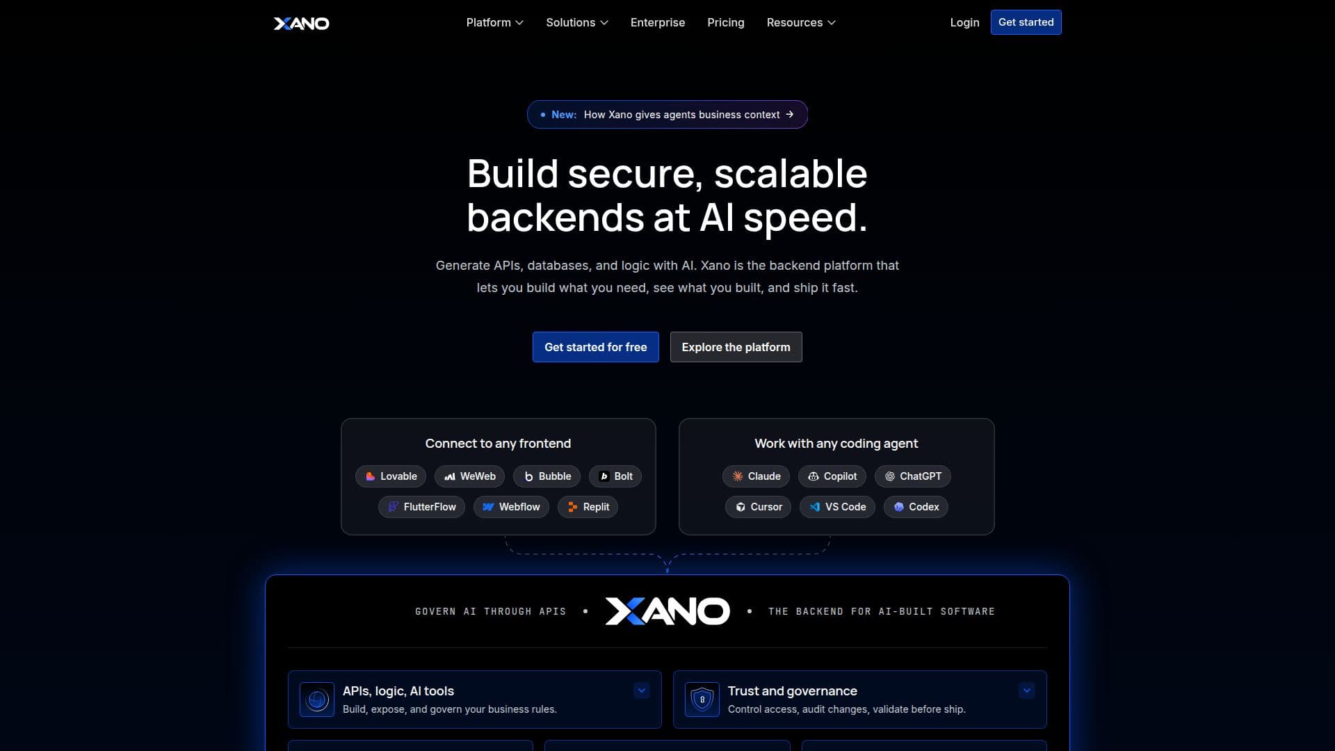 Xano screenshot