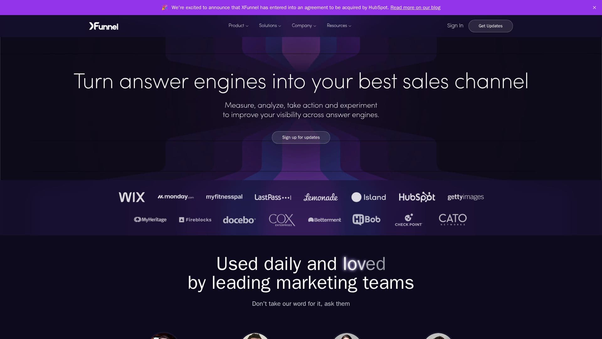 xFunnel AI Search Optimization Platform screenshot