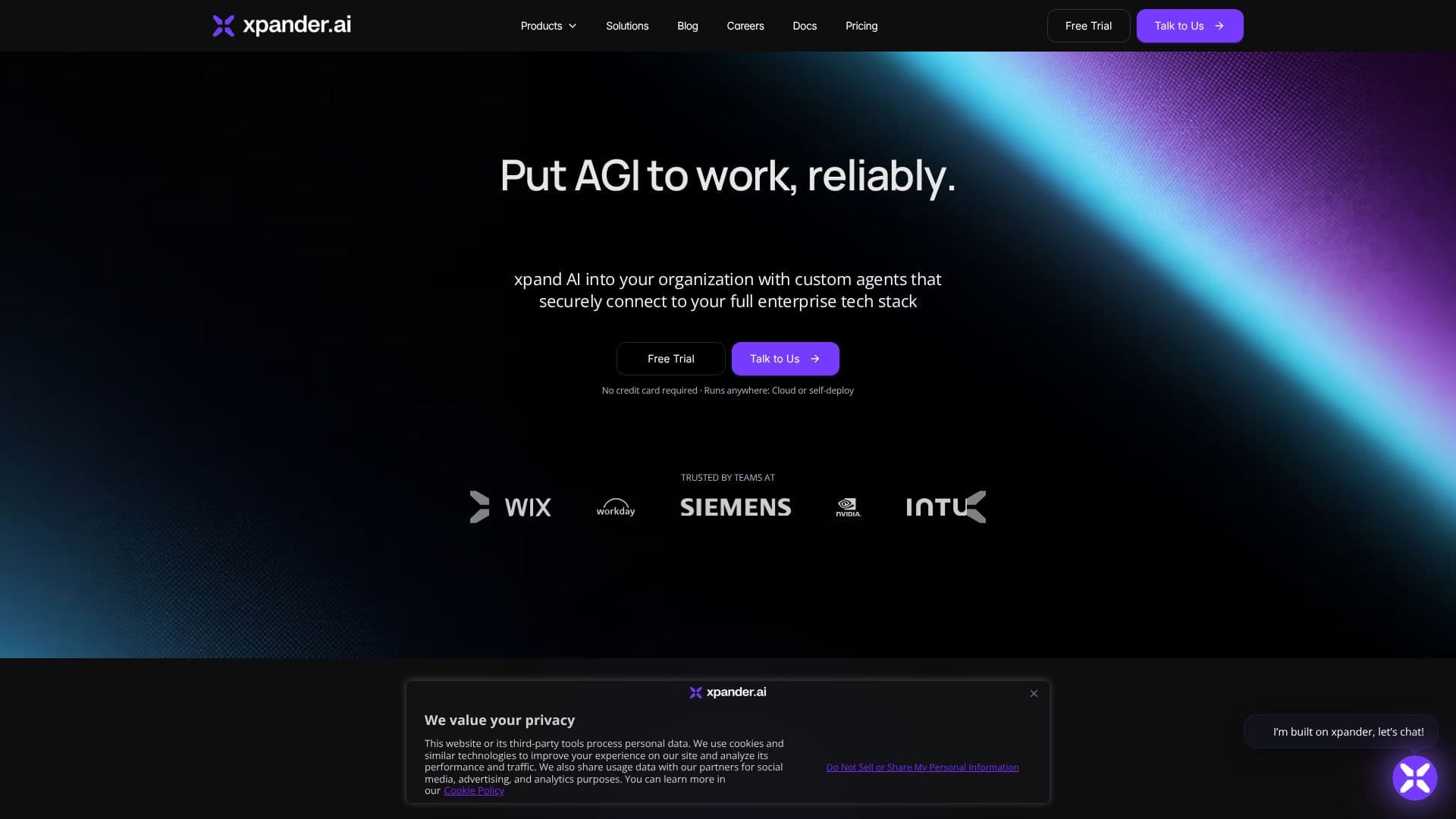 xpander.ai — AI 에이전트 플랫폼 스크린샷