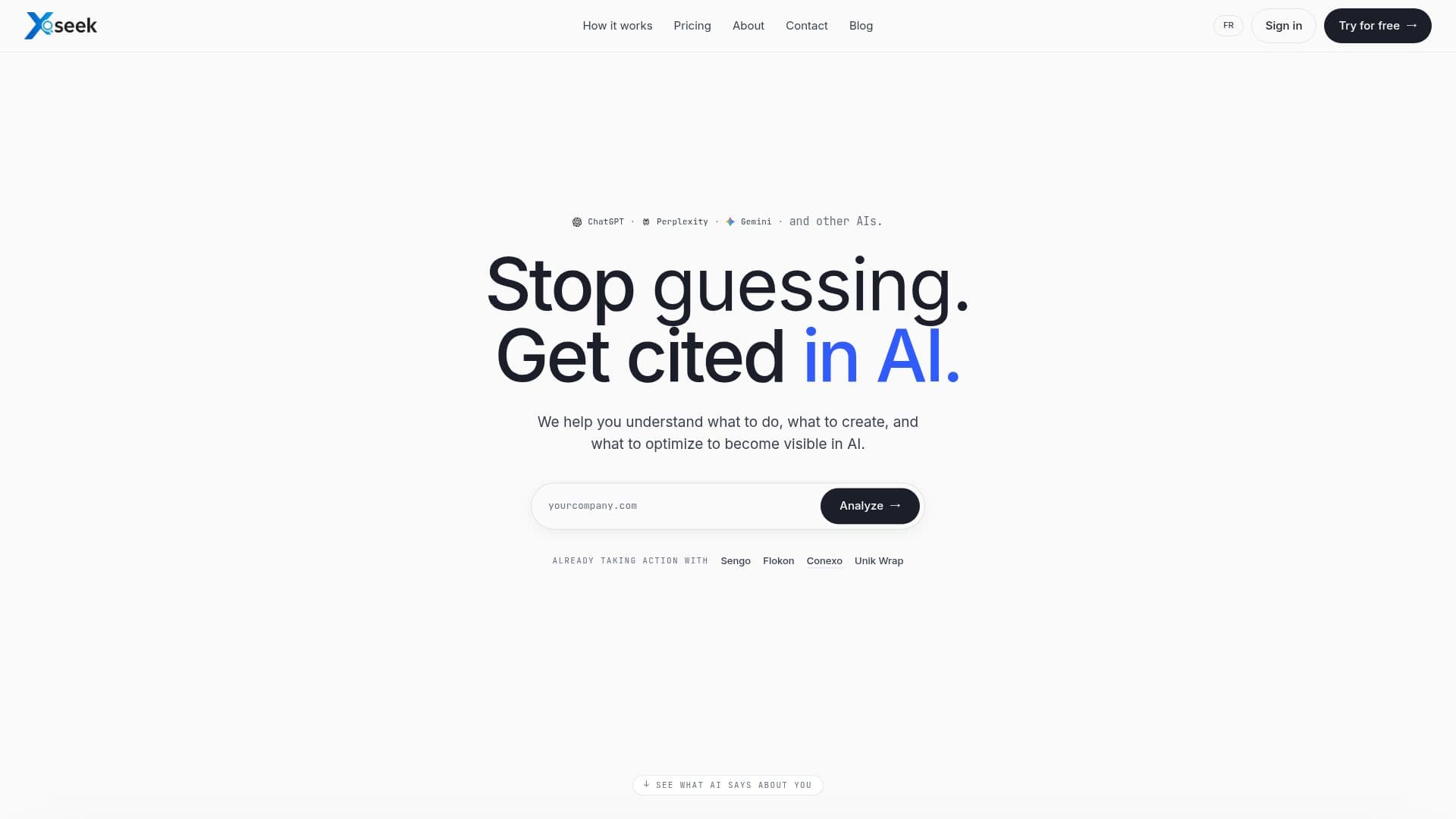 xSeek — AI Visibility Platform screenshot