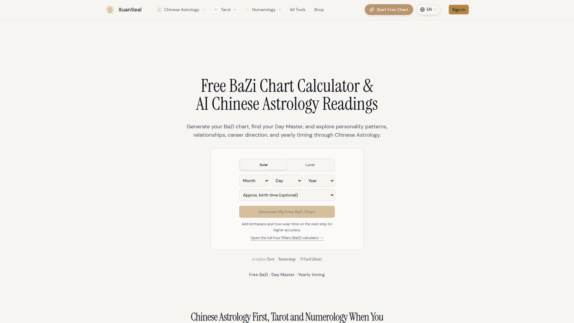 Screenshot von XuanSeal Astrologie-Lesungen