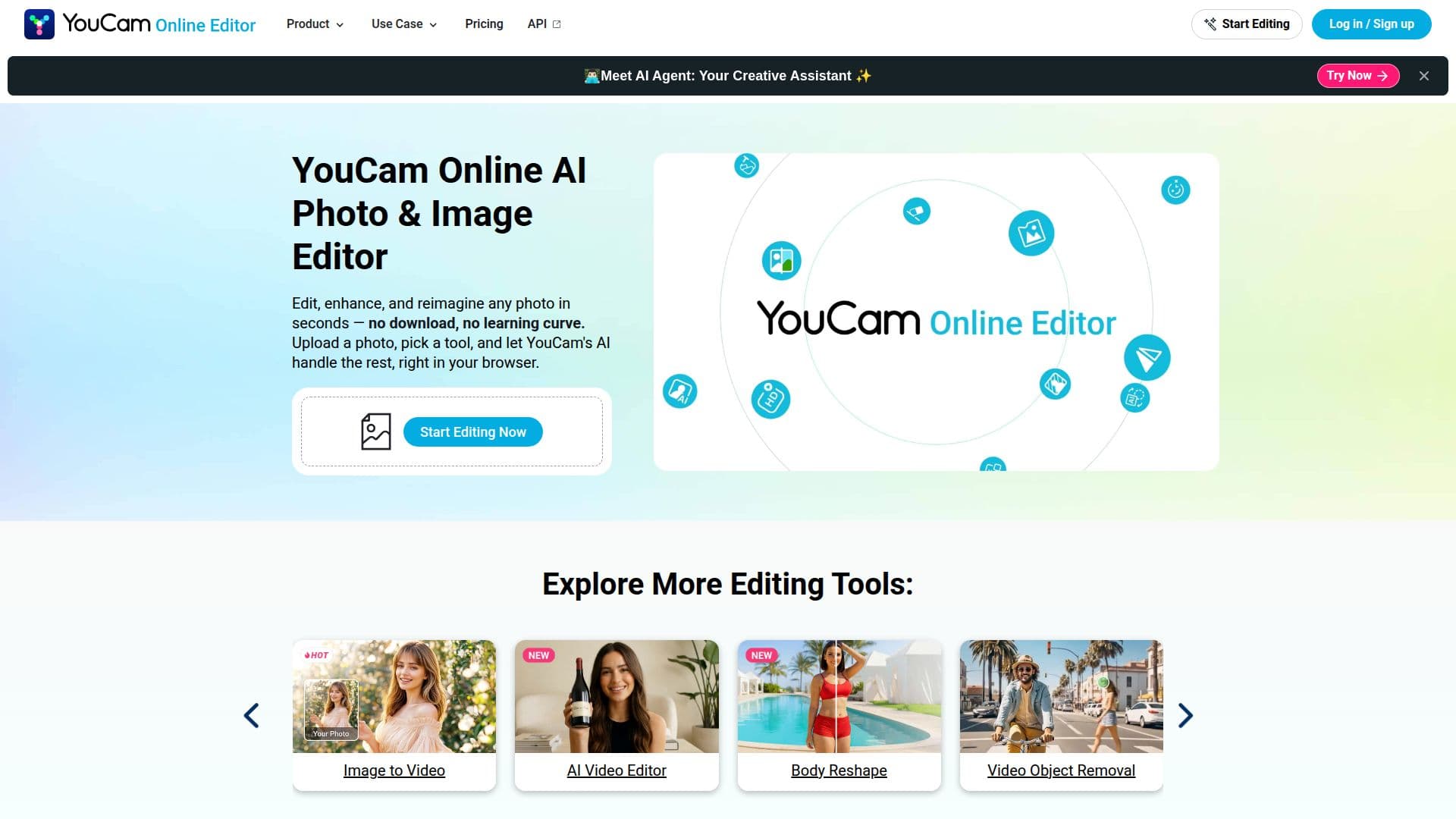 Capture d’écran de YouCam Online Editor