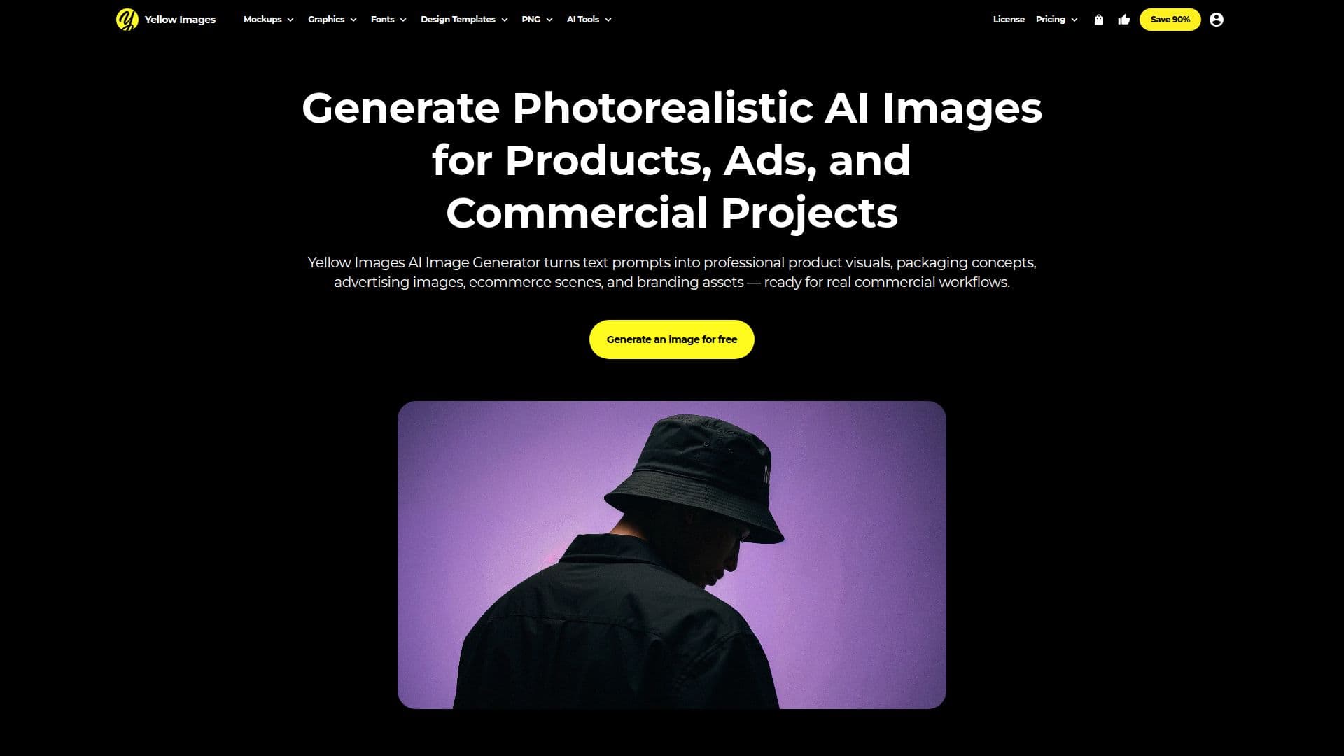 Generador de Imágenes AI de Yellow Images screenshot