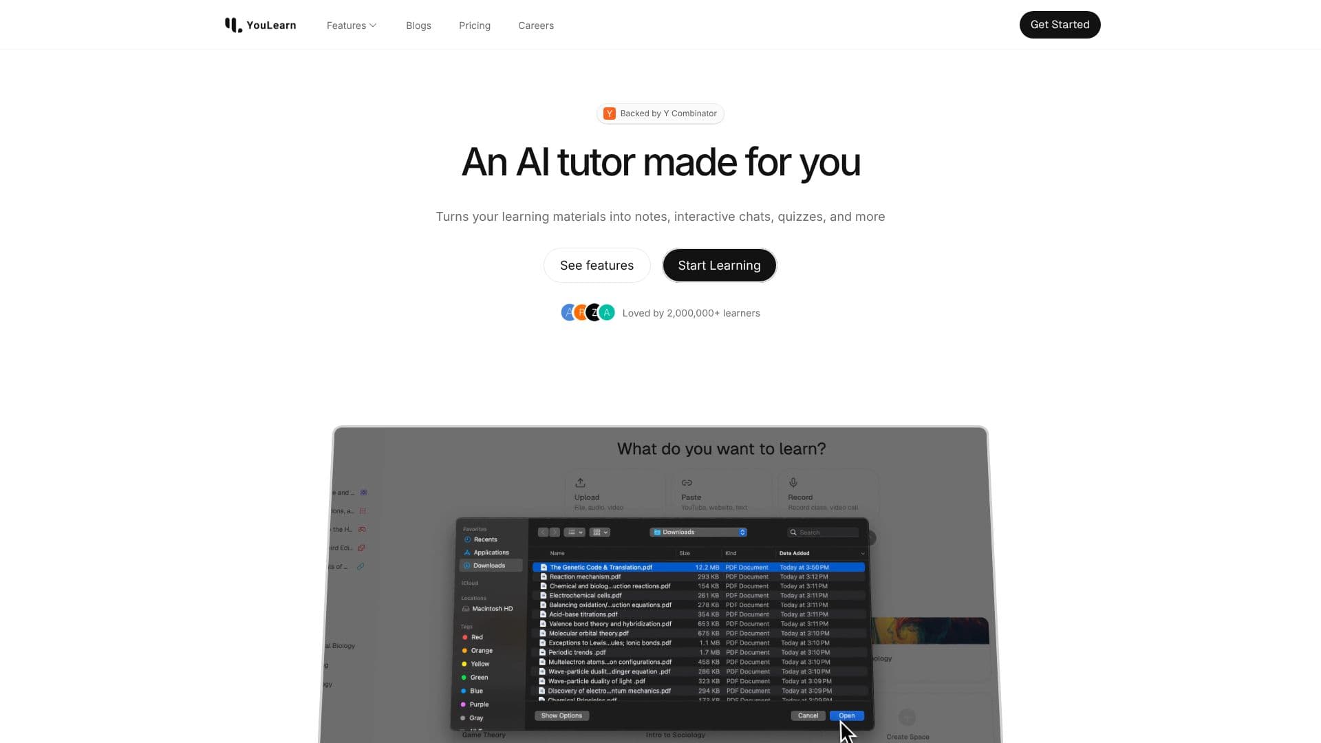 Captura de pantalla de YouLearn AI
