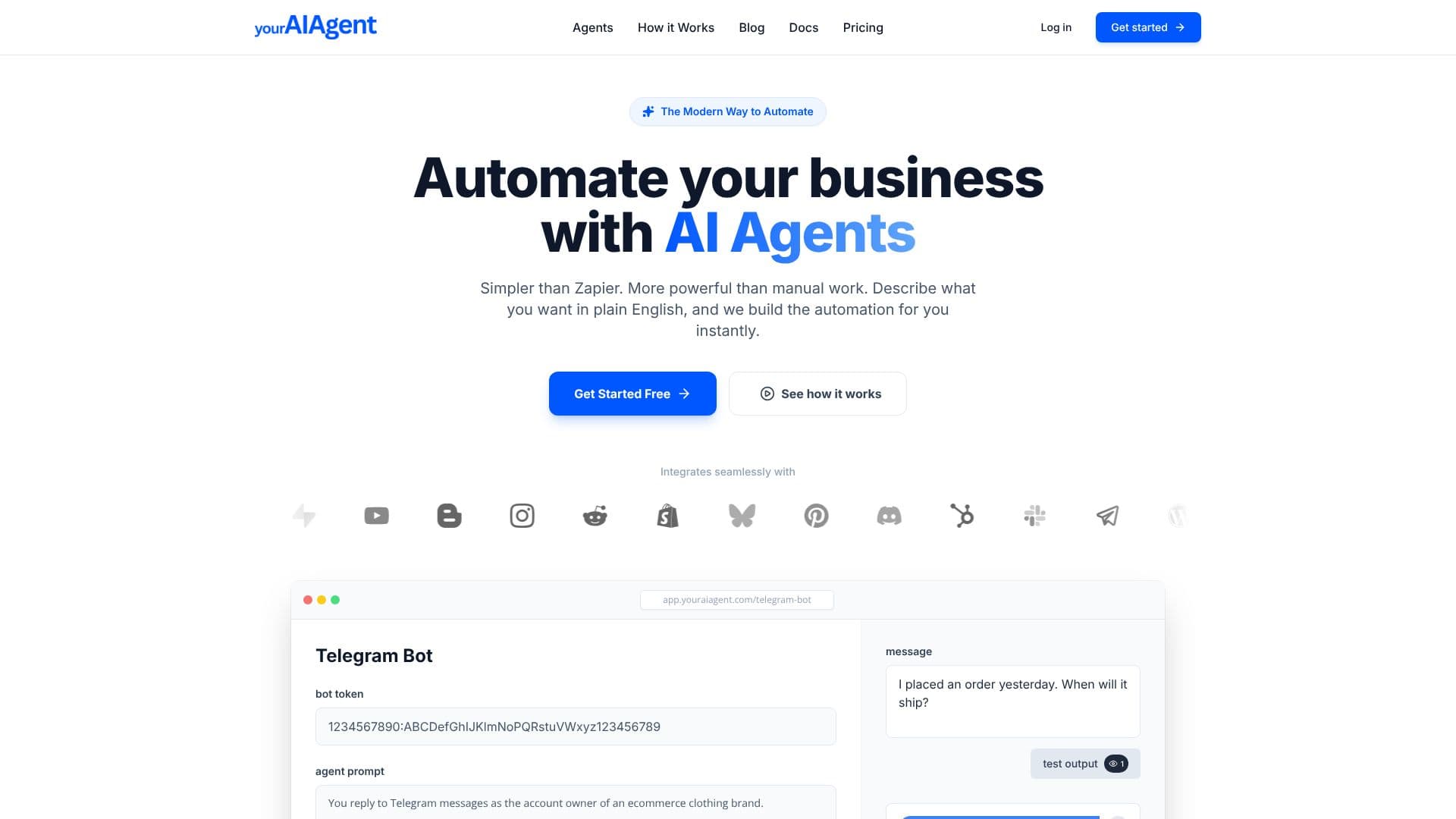 Screenshot von YourAIAgent - AI Business Suite