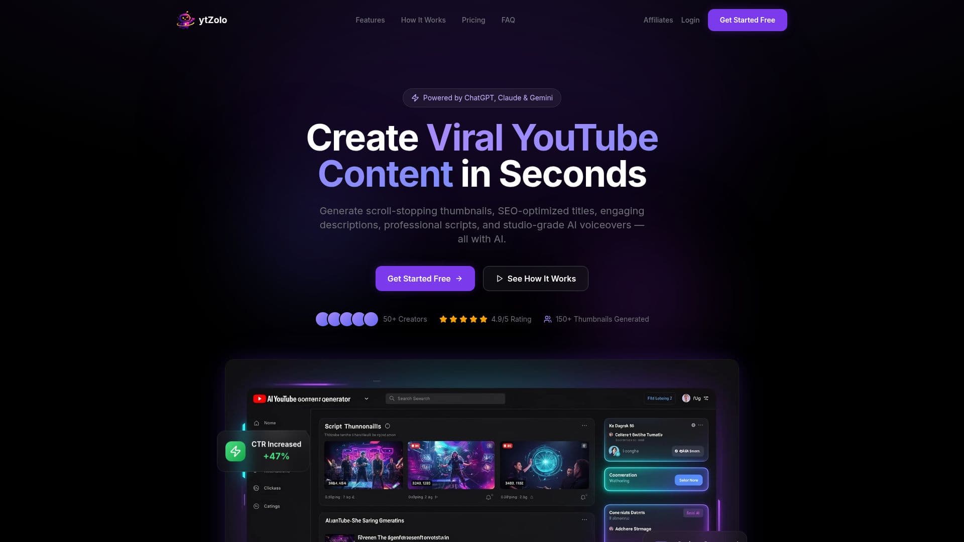 ytZolo - Générateur de contenu YouTube alimenté par l'IA screenshot