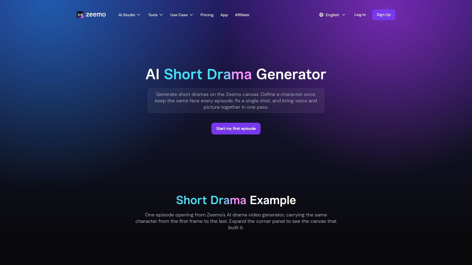 Zeemo AI Short Drama Generator screenshot