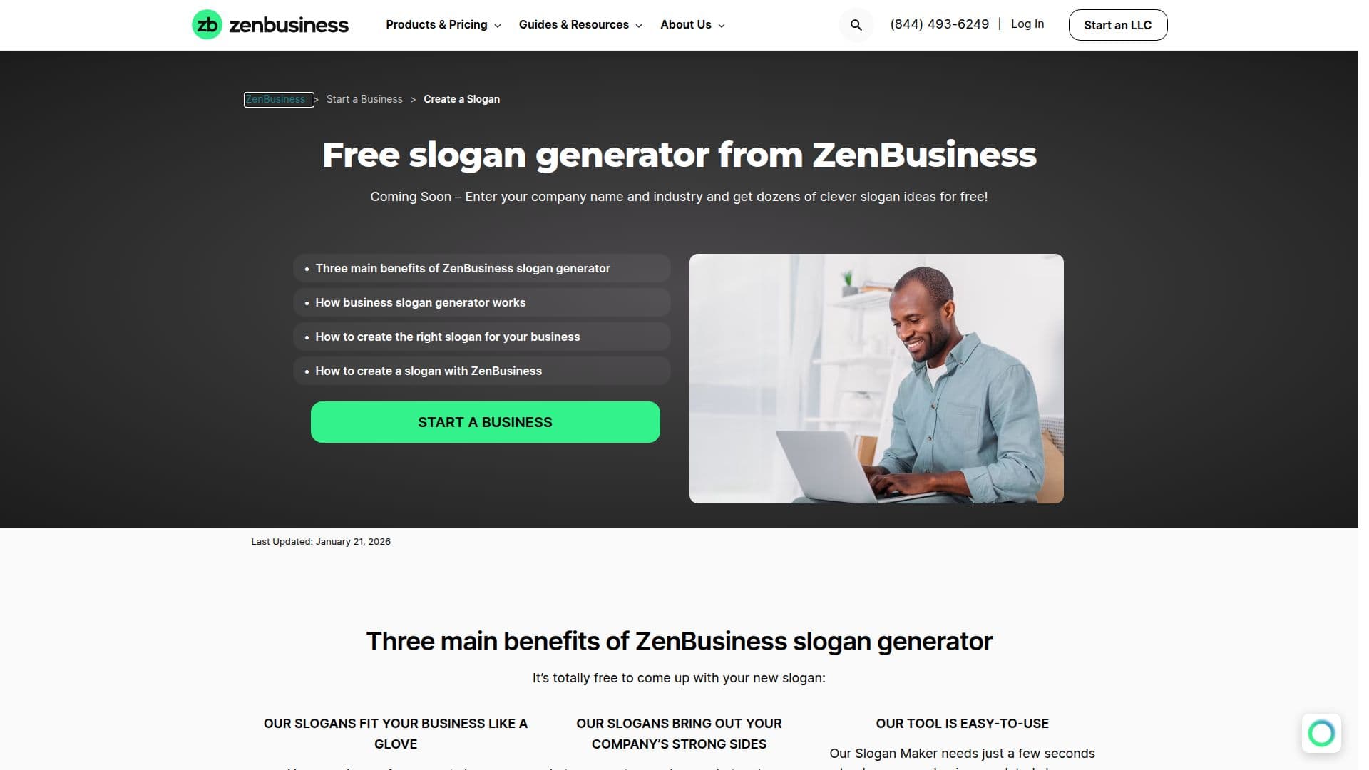 Logaster Slogan Generator screenshot