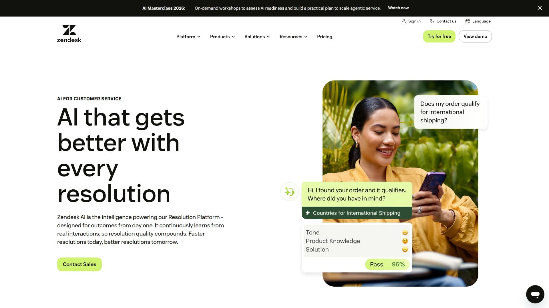 Скриншот Платформа Zendesk AI