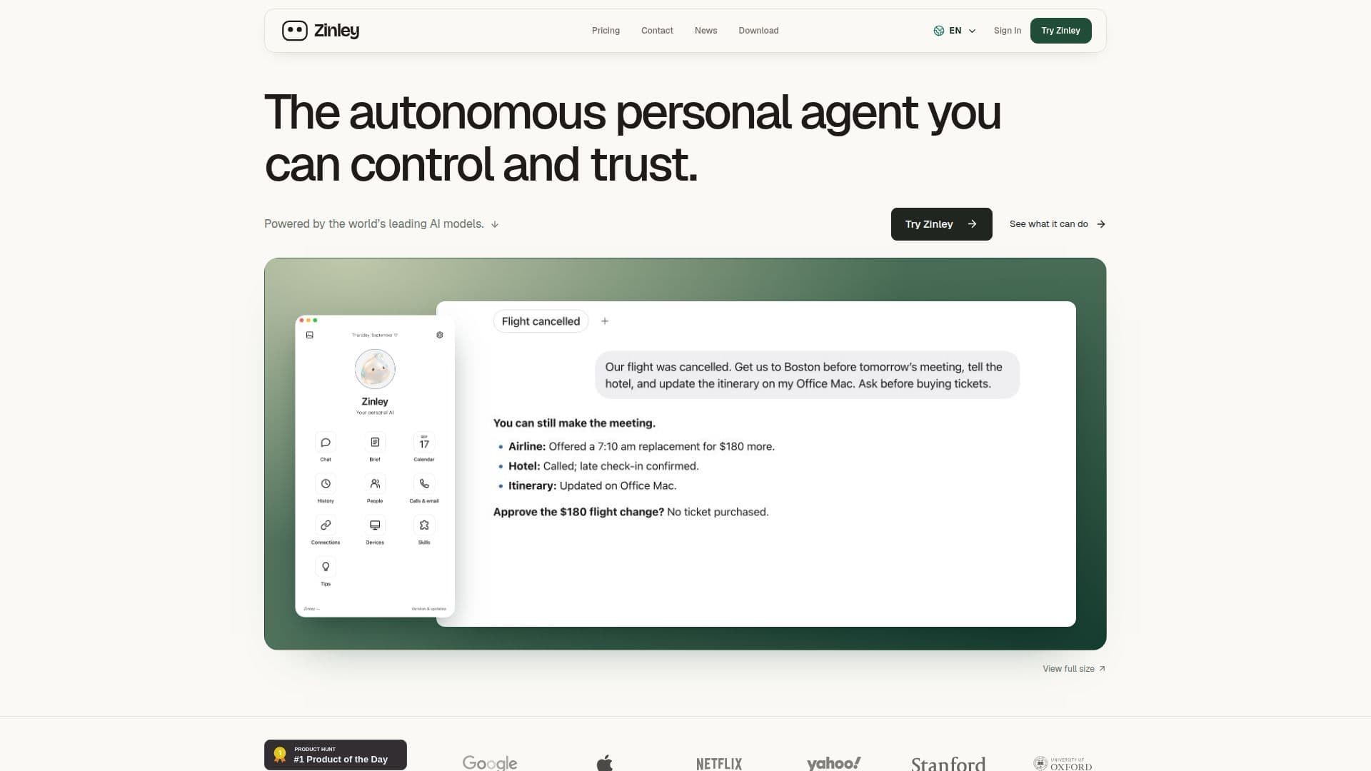Zinley screenshot