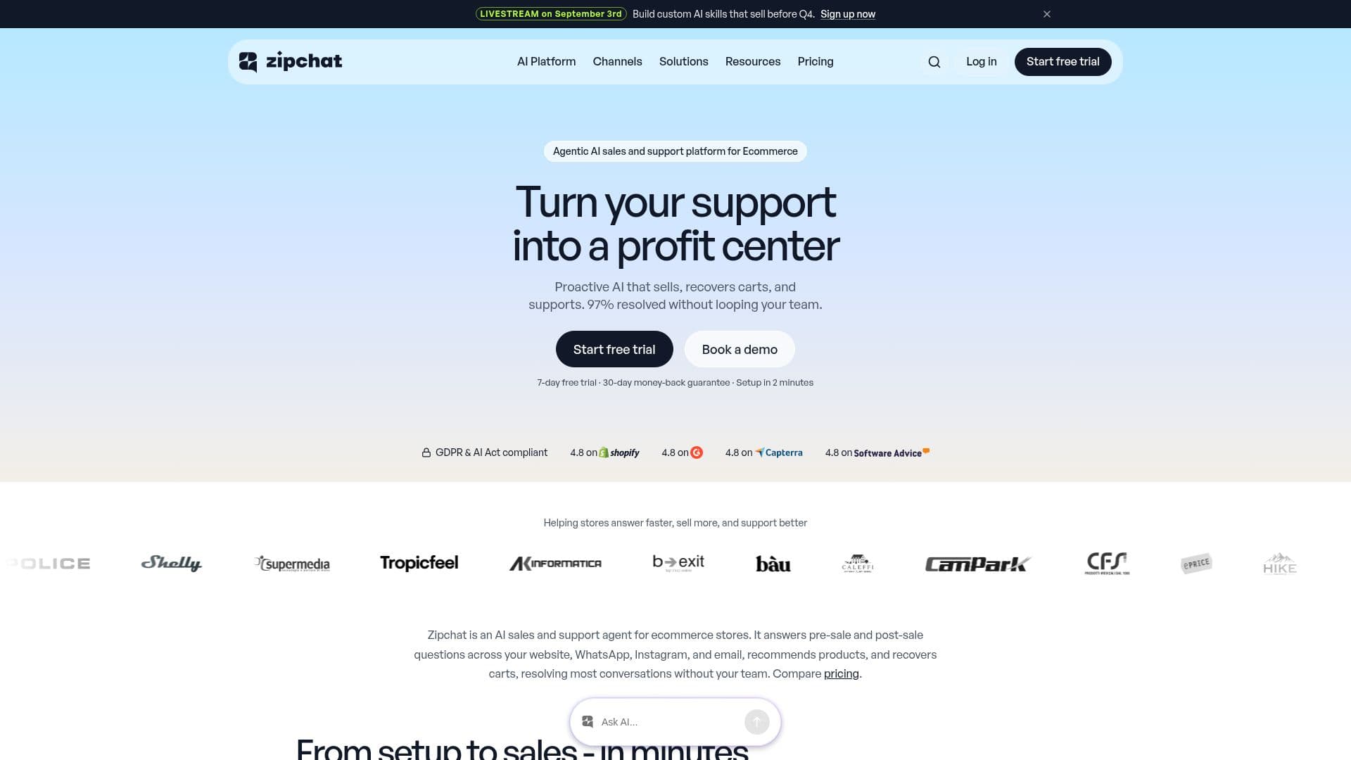 Zipchat AI screenshot