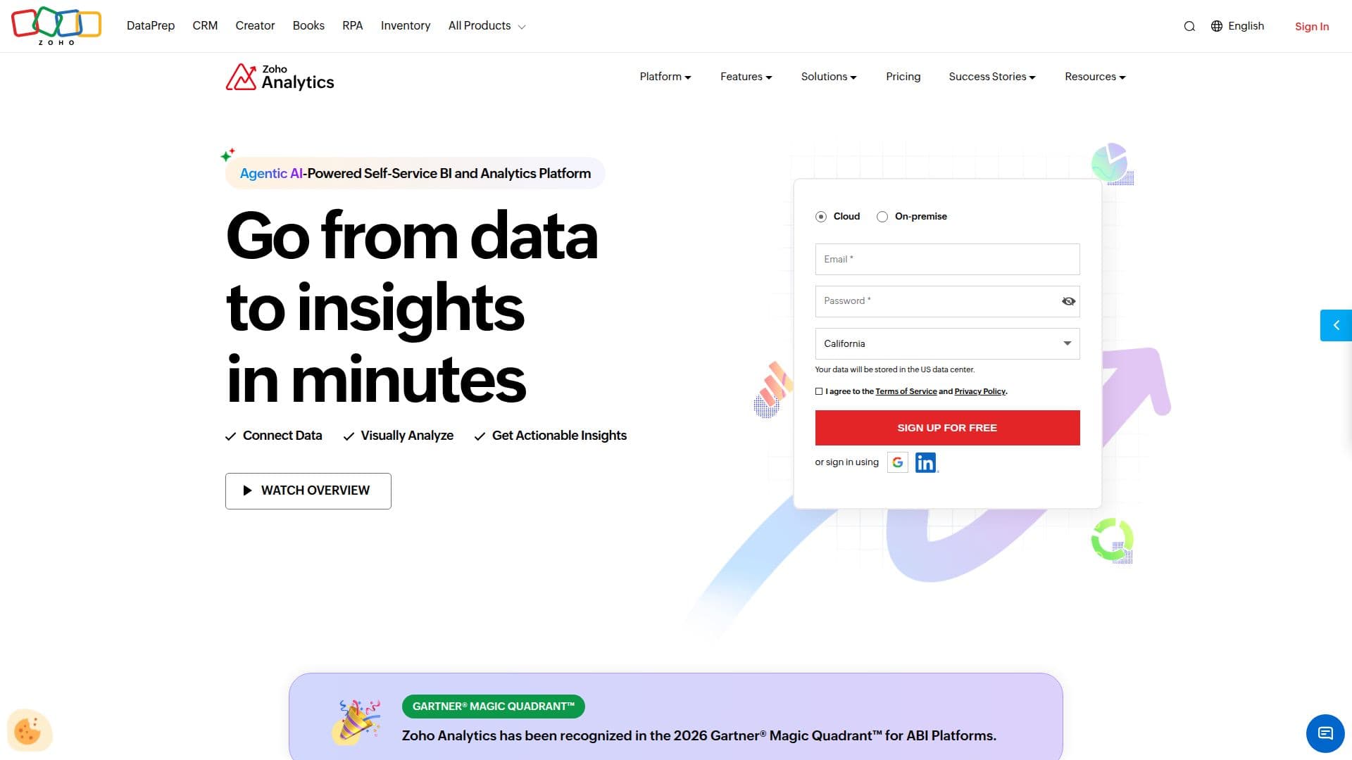 Zoho Analytics screenshot