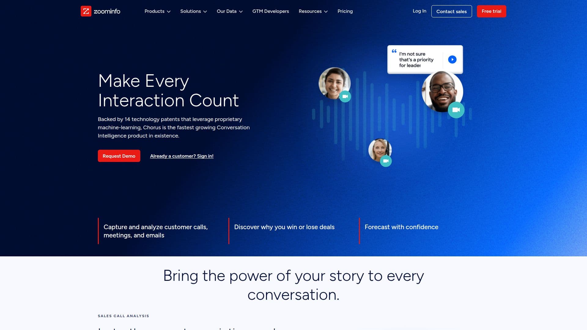 ZoomInfo Chorus AI screenshot