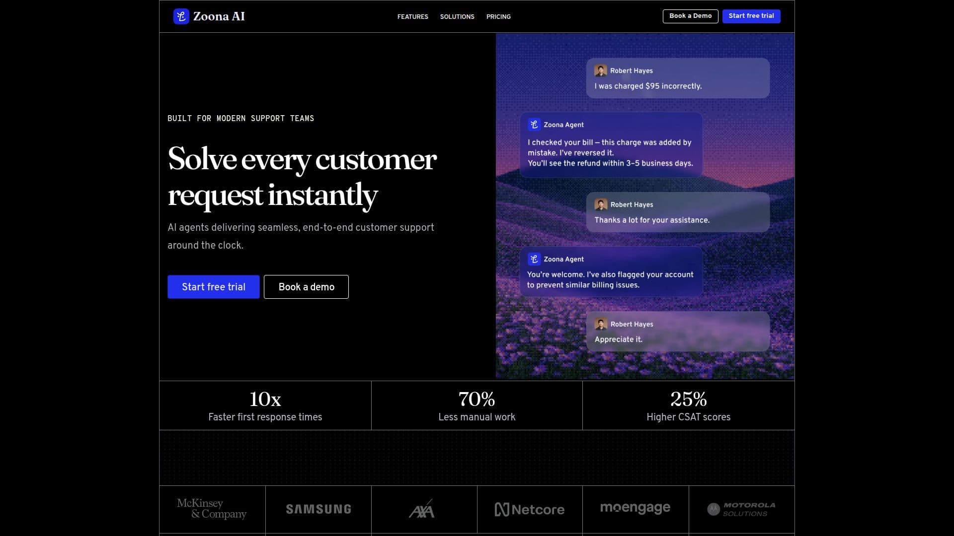 Zoona AI Agents for Customer Service screenshot