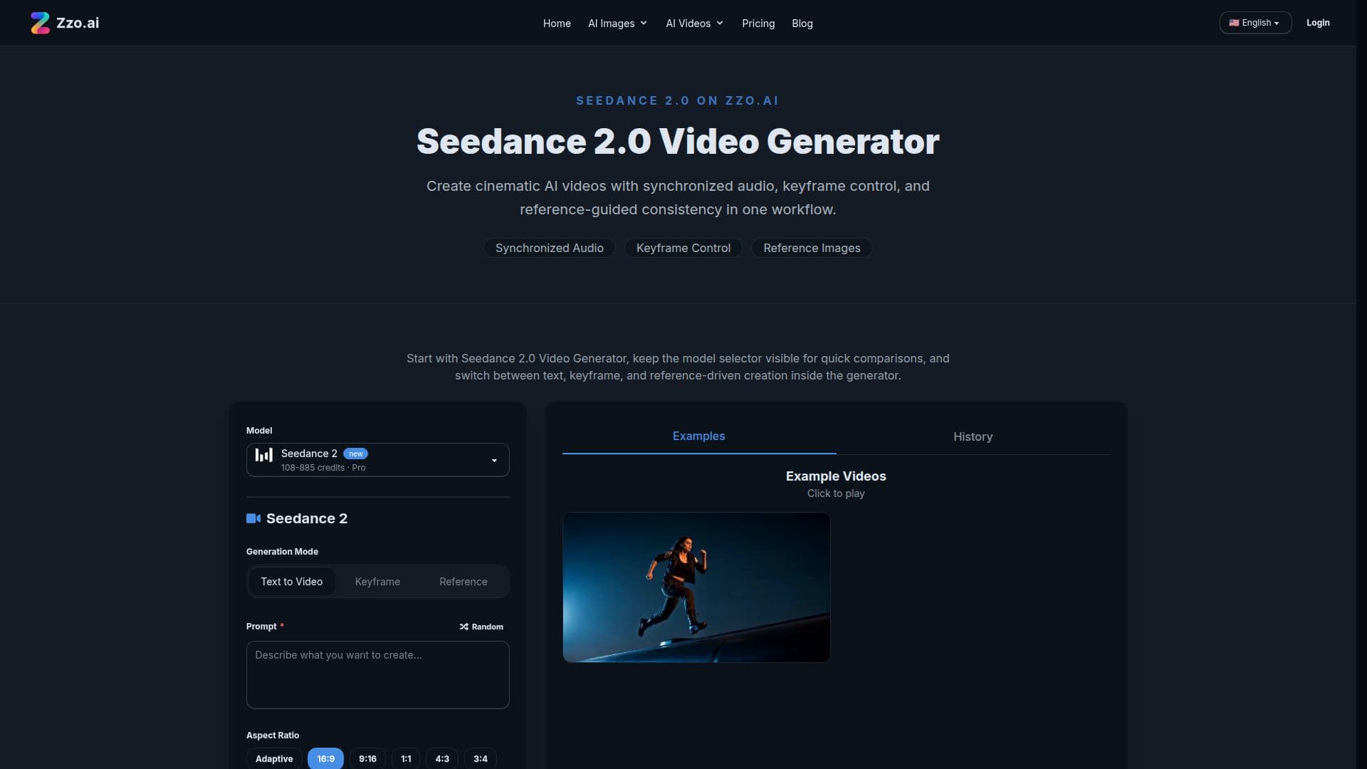 Seedance 2.0 Video Generator screenshot