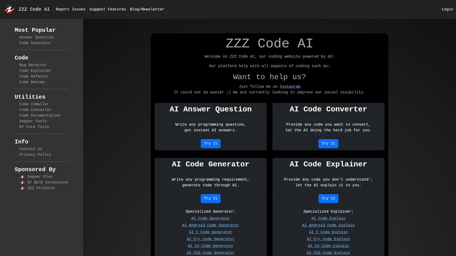 ZZZ Code AI screenshot