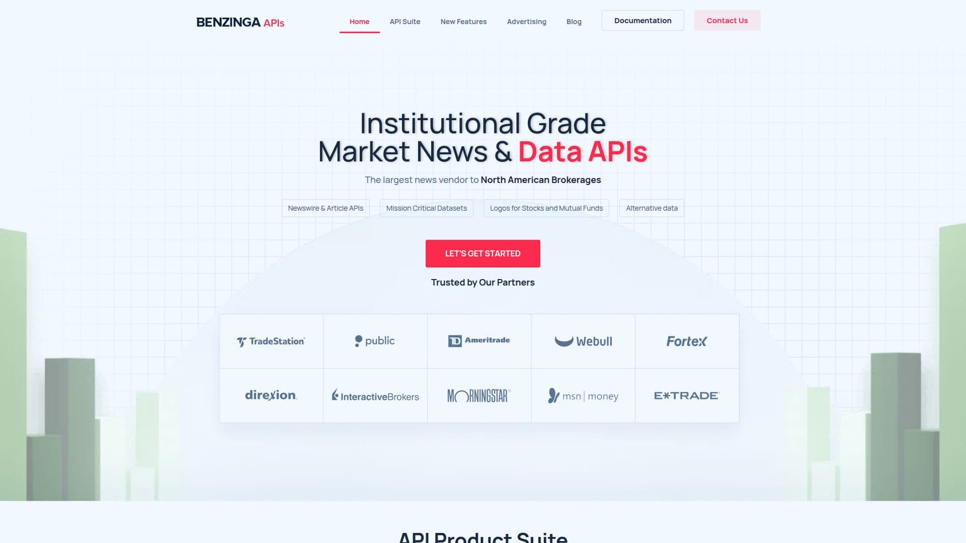 API финансового рынка Benzinga screenshot