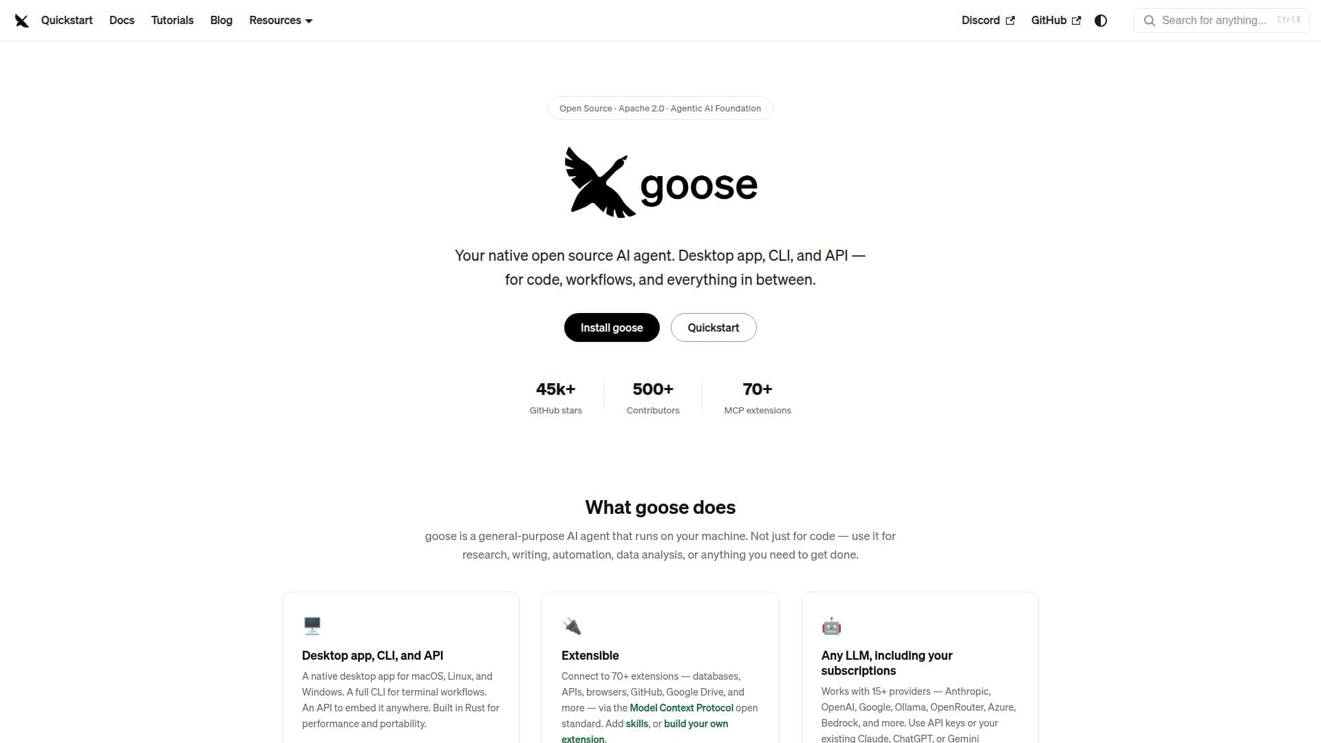 Agente AI Goose screenshot
