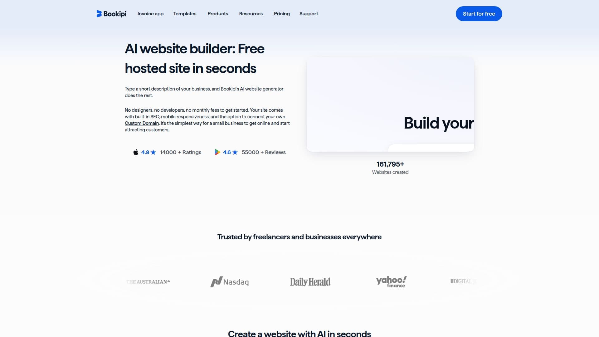 Construtor de Sites AI Bookipi screenshot