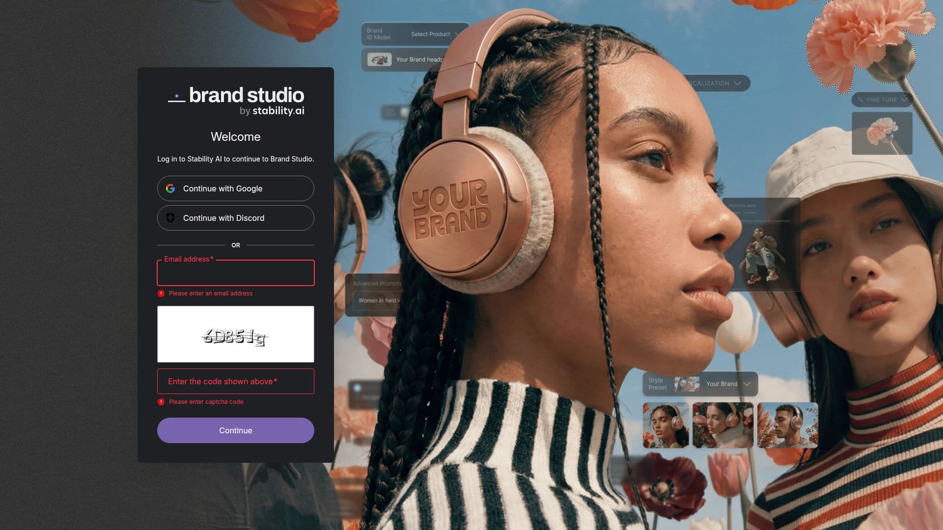 DreamStudio AI Plattform screenshot