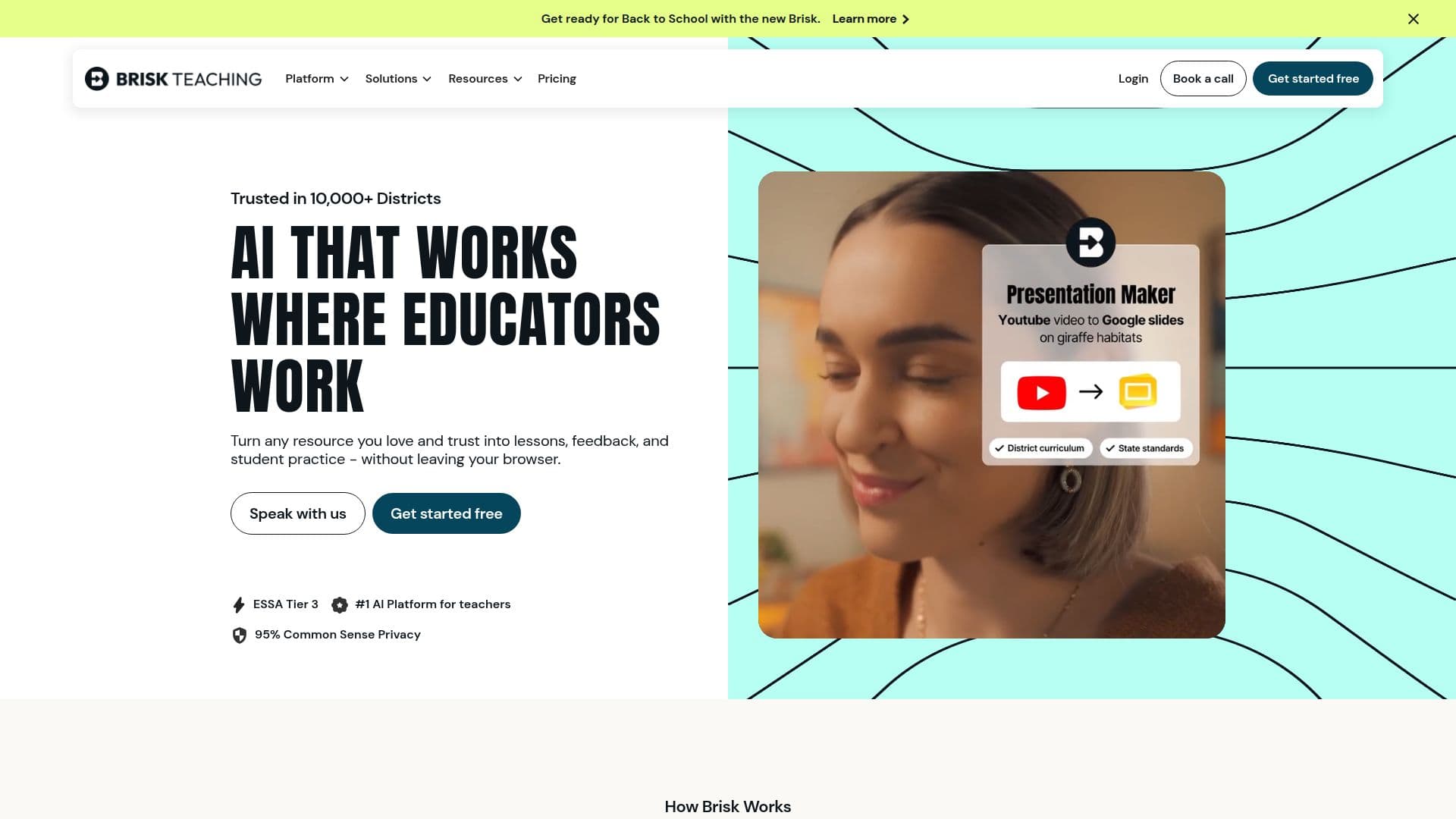 Brisk Teaching screenshot