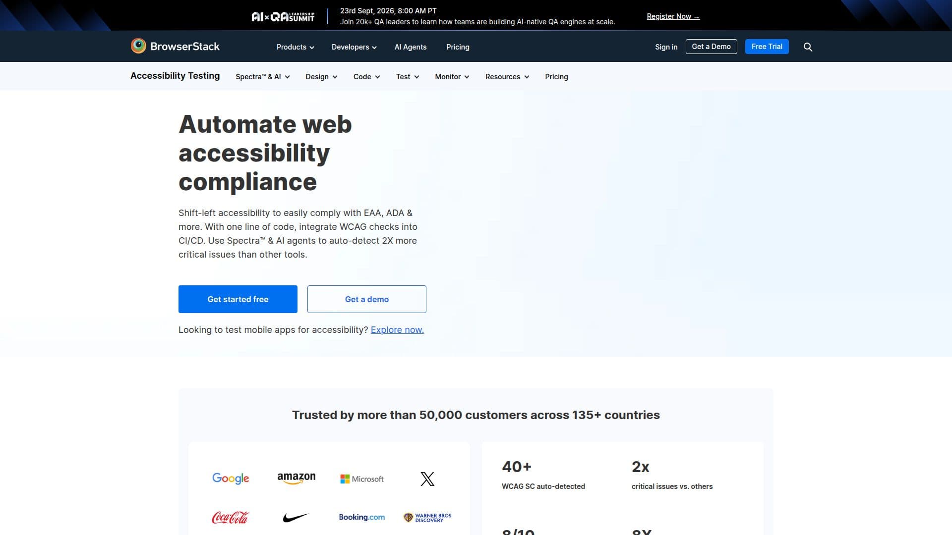 اختبار الوصول من BrowserStack screenshot