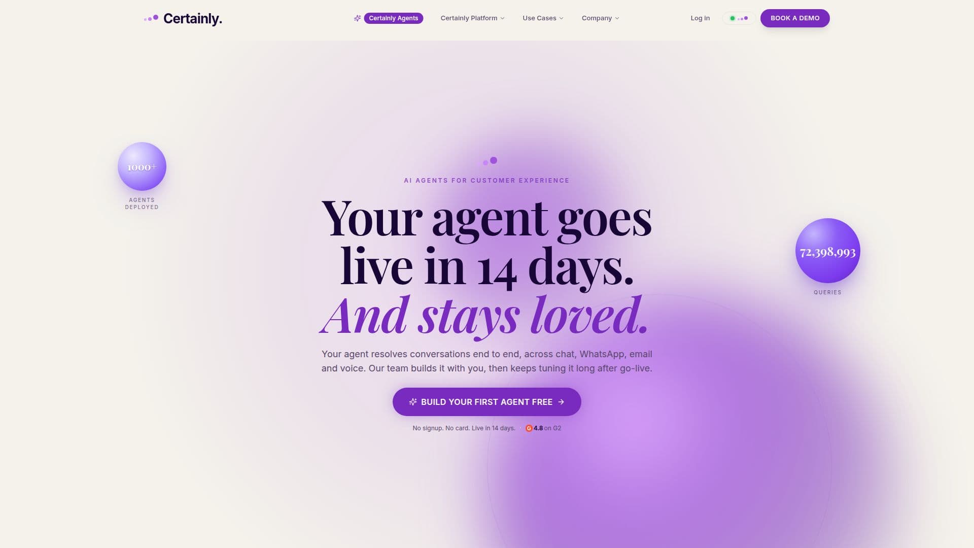 Certainly - Agentes de IA para Experiência do Cliente screenshot