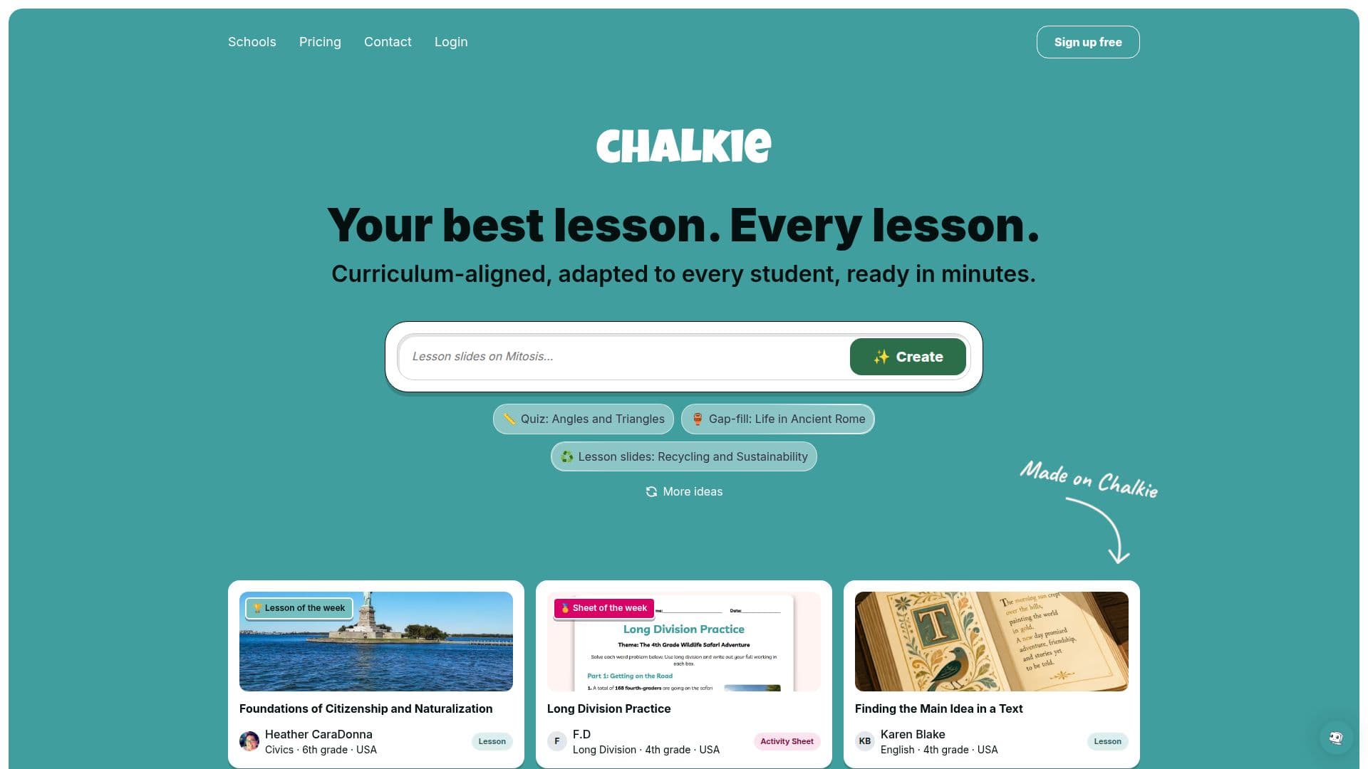 Chalkie AI for Teachers screenshot