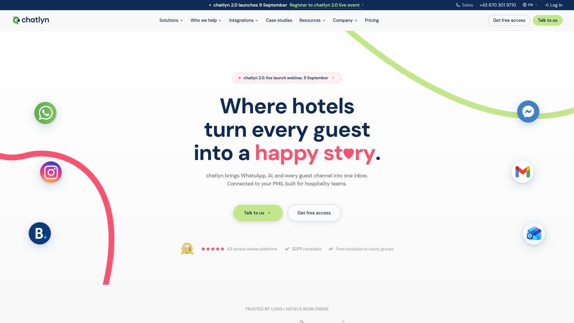chatlyn - Plataforma de Comunicação para Hóspedes screenshot